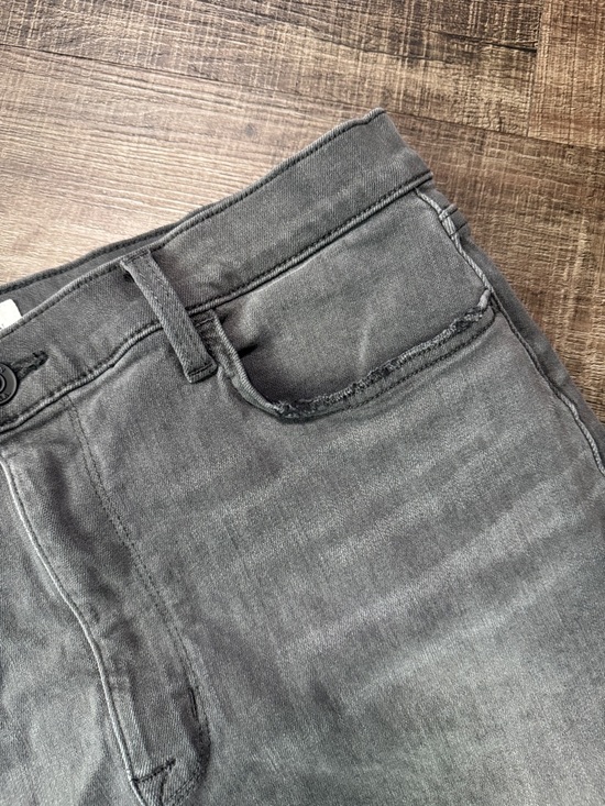 Hudson Jeans Black Washed Denim Mini Skirt with Raw Hem
